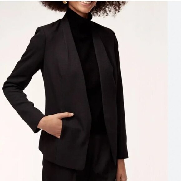 ARITZIA BABATON KEITH BLACK OPEN BLAZER - 0 - Picture 1 of 12
